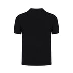 Chemise rétro minimaliste en jersey noir à côtes pour homme des années 60