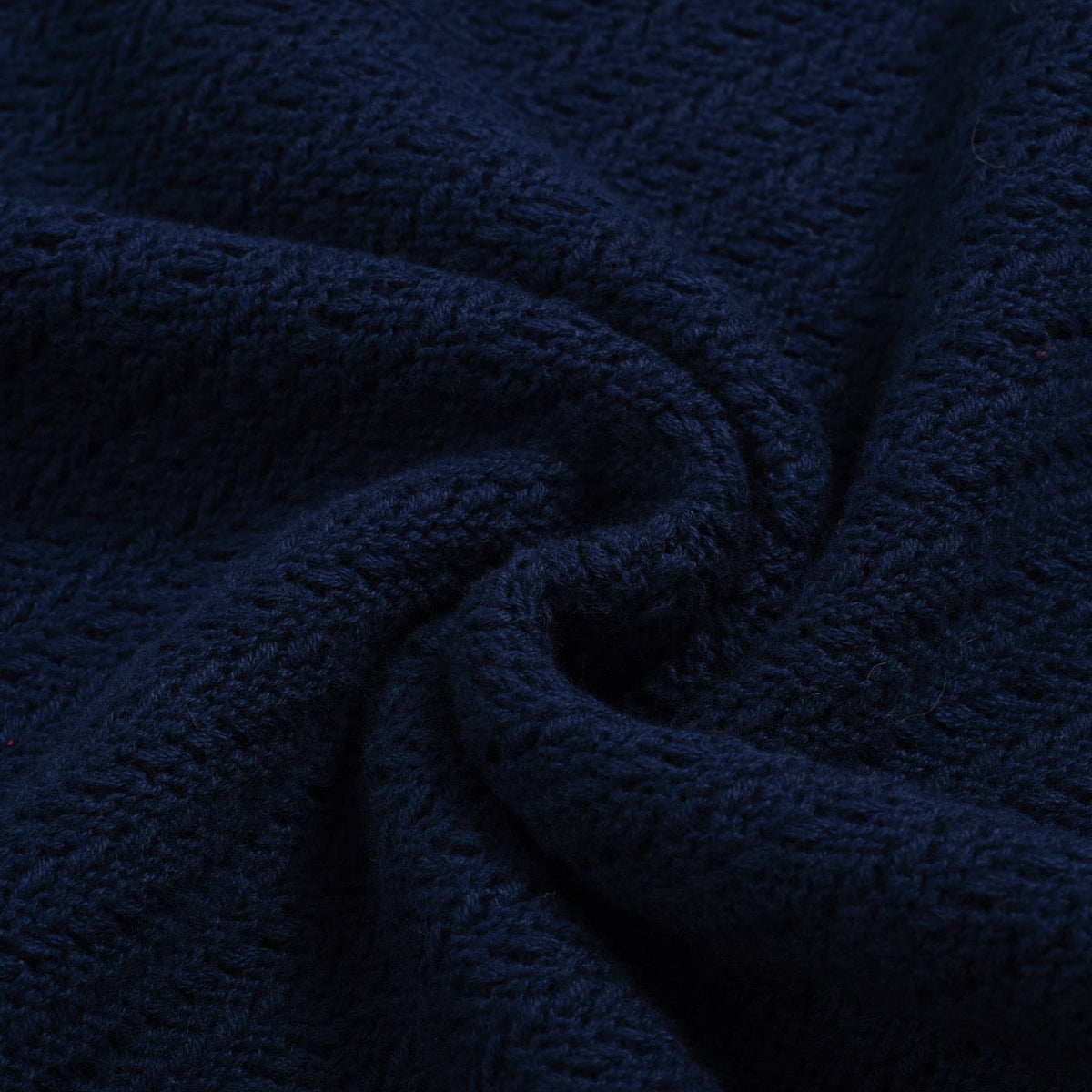 Chemise Polo Homme Bleu Marine des Années 60 à Col Ouvert – Maille Mod avec Détails Crème