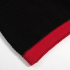 Chemise rétro noir pour homme des années 70 – Polo à encolure V avec contraste rouge