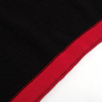 Chemise rétro noir pour homme des années 70 – Polo à encolure V avec contraste rouge