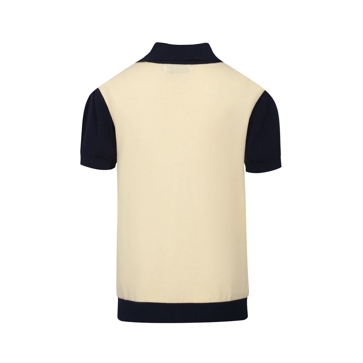 Pull tricoté à motifs étoiles des années 60 pour homme – Marine et crème, style rétro mod
