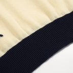 Pull tricoté à motifs étoiles des années 60 pour homme – Marine et crème, style rétro mod