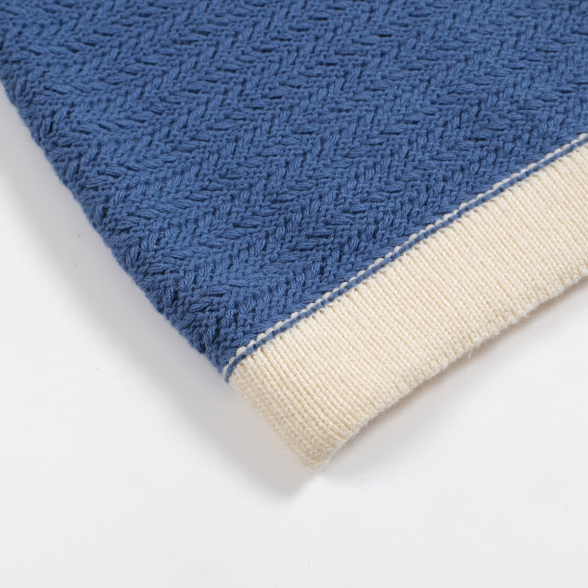 Pull en tricot pour homme style années 70 – Col large rétro à manches courtes bleu