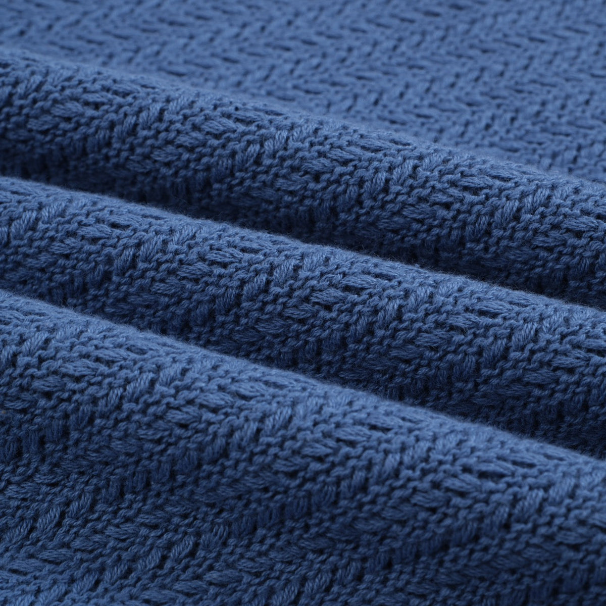 Pull en tricot pour homme style années 70 – Col large rétro à manches courtes bleu