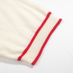 Vintage 1970s Men's Polo – Cream Retro with Red, Black & Blue Arrow Graphic