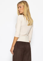 T-shirt à manches 3/4 - beige