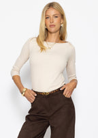 T-shirt à manches 3/4 - beige