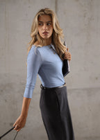 T-shirt à manches 3/4 - bleu jeans