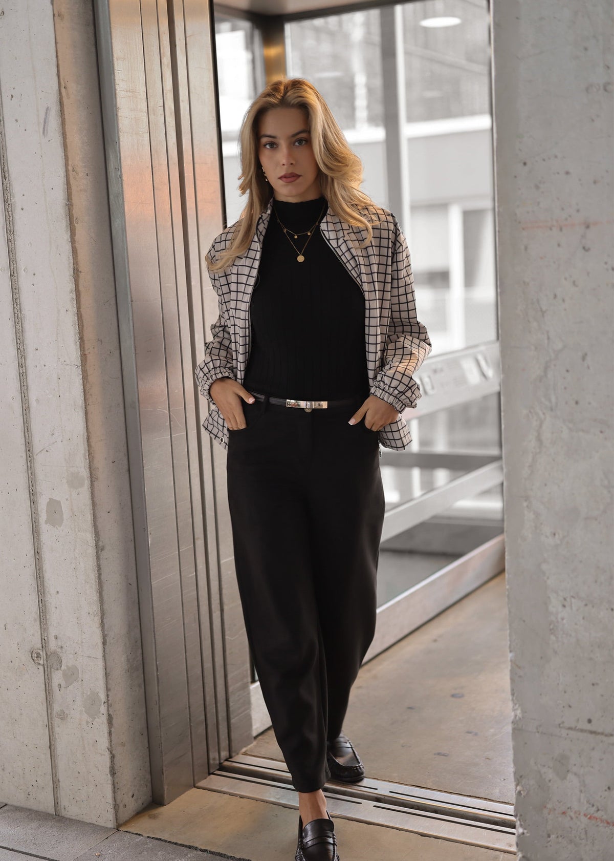 Pantalon à Jambes Barrel en Velours - noir