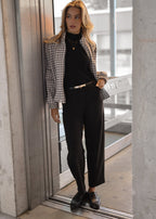 Veste blouson à motif tartan - greige