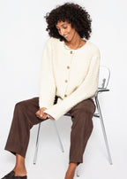 Veste en bouclé - blanc cassé