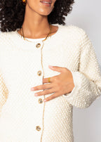 Veste en bouclé - blanc cassé