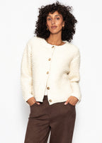 Veste en bouclé - blanc cassé