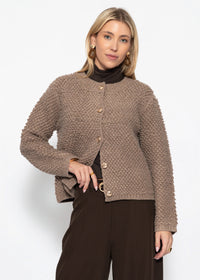 Veste en bouclé - taupe