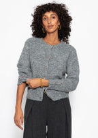 Cardigan avec Paillettes et Lurex - gris