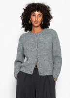 Cardigan avec Paillettes et Lurex - gris