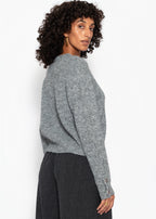 Cardigan avec Paillettes et Lurex - gris