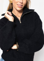 Cardigan zippé - noir