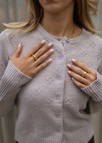 Gilet en maille fine avec motif structuré - gris