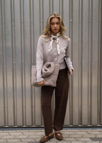 Gilet en maille fine avec motif structuré - gris