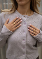 Gilet en maille fine avec motif structuré - gris
