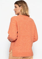 Pull classique à col rond - terracotta