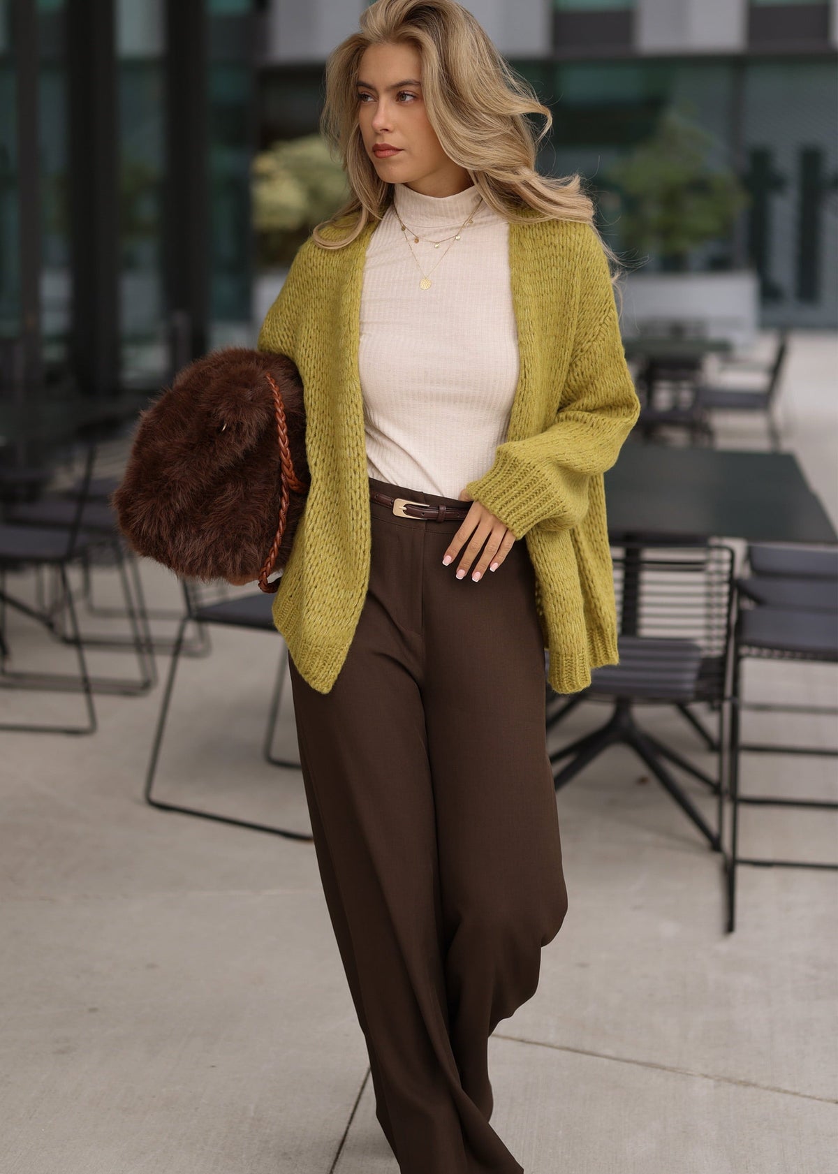 Cardigan Oversize - vert olive