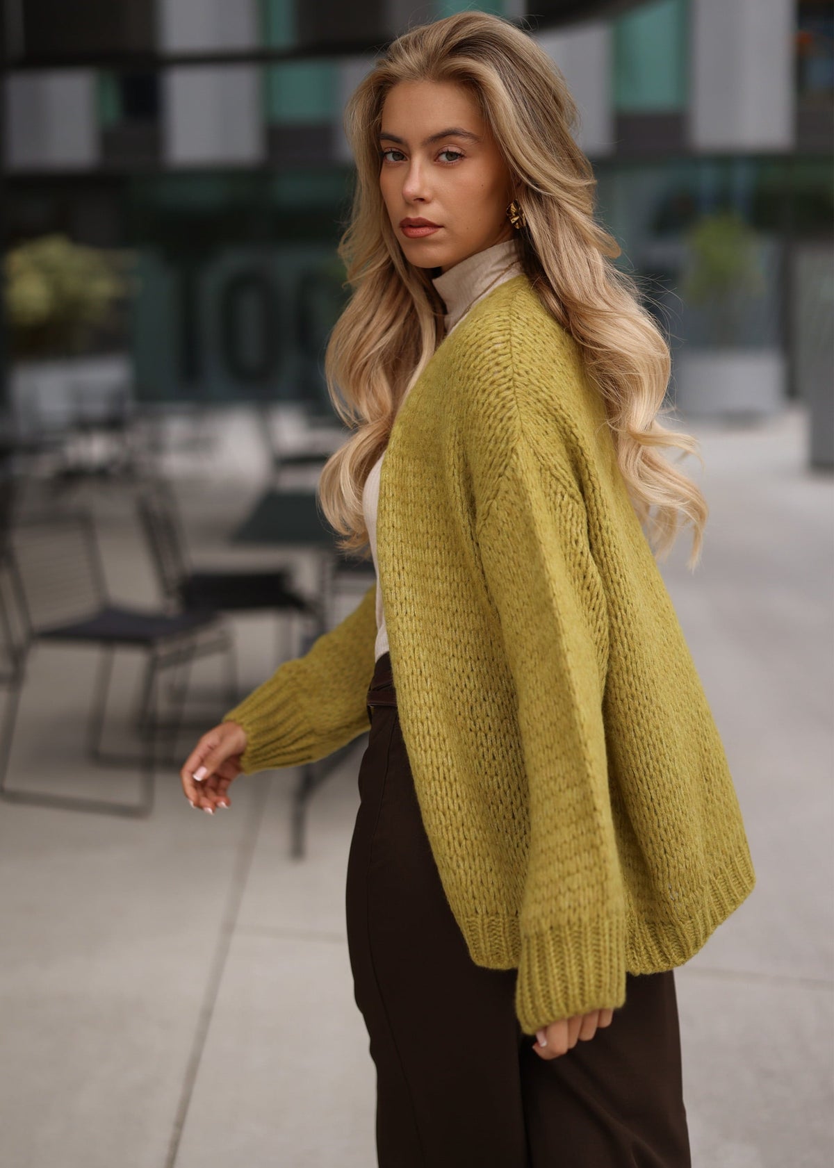 Cardigan Oversize - vert olive
