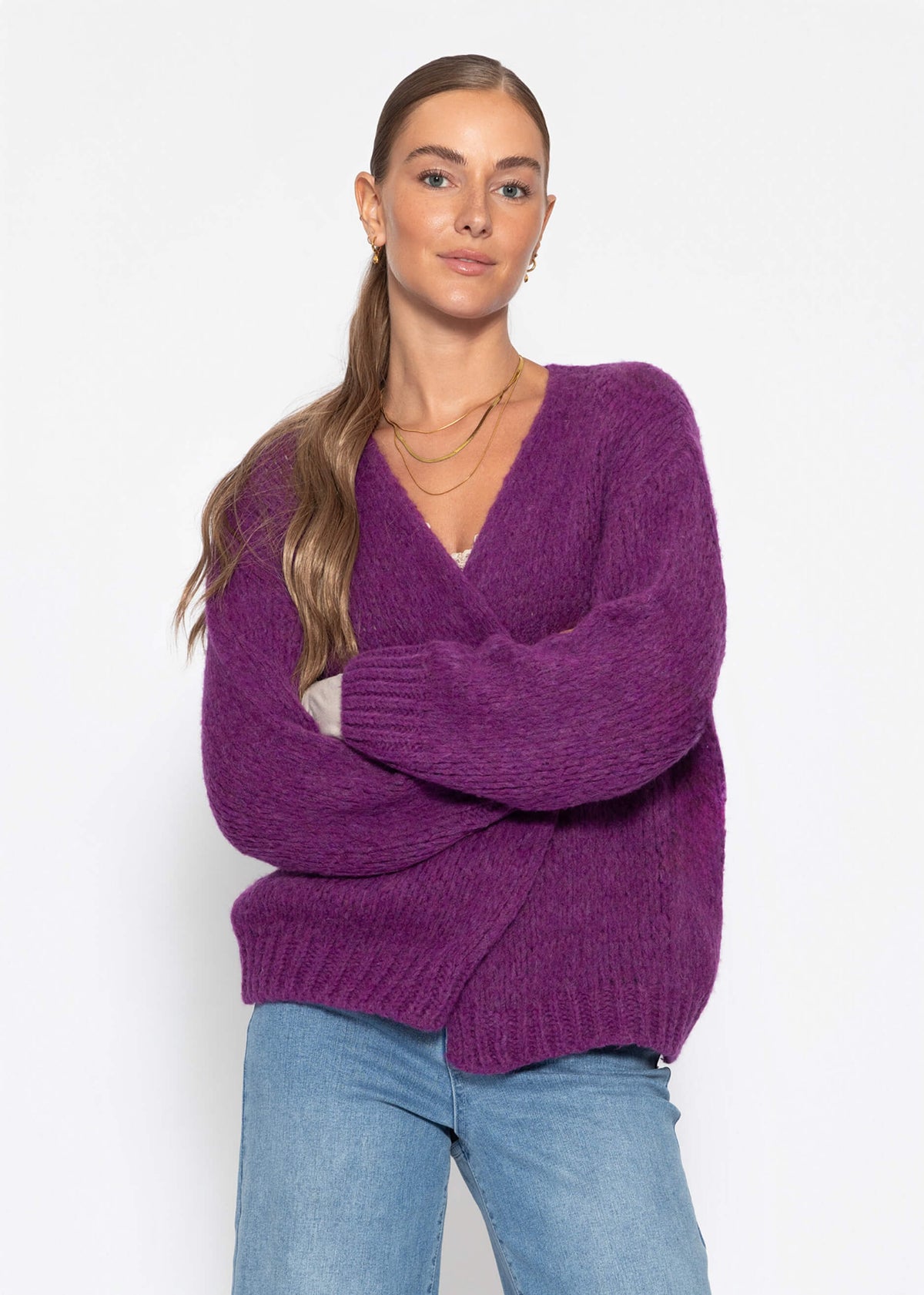 Cardigan Oversize - prune