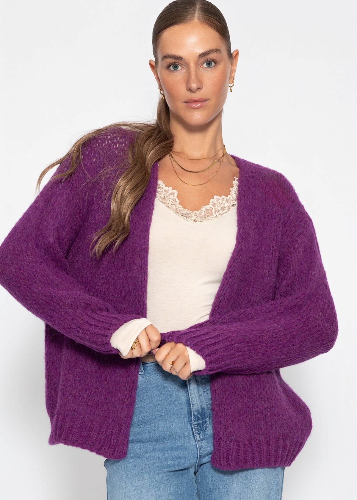 Cardigan Oversize - prune