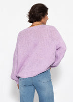 Pull oversize avec décolleté en V - lavande