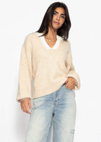 Pull avec bord - beige