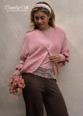 Gilet à manches 3/4 - rose poudré