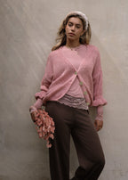 Gilet à manches 3/4 - rose poudré