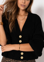 Cardigan à manches 3/4 - noir