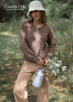 Gilet avec boutons en forme de cœur - marron