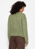 Gilet avec boutons en forme de cœur - kaki