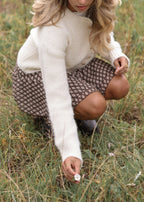 Cardigan avec boutons en forme de cœur - blanc cassé