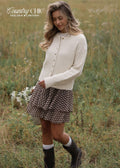 Cardigan avec boutons en forme de cœur - blanc cassé