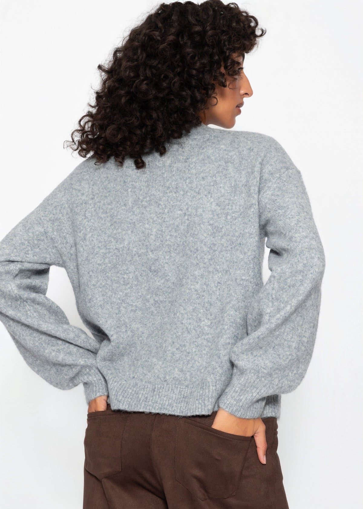 Gilet avec fermeture à nouer - gris