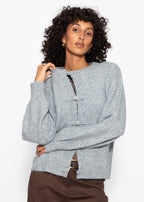 Gilet avec fermeture à nouer - gris
