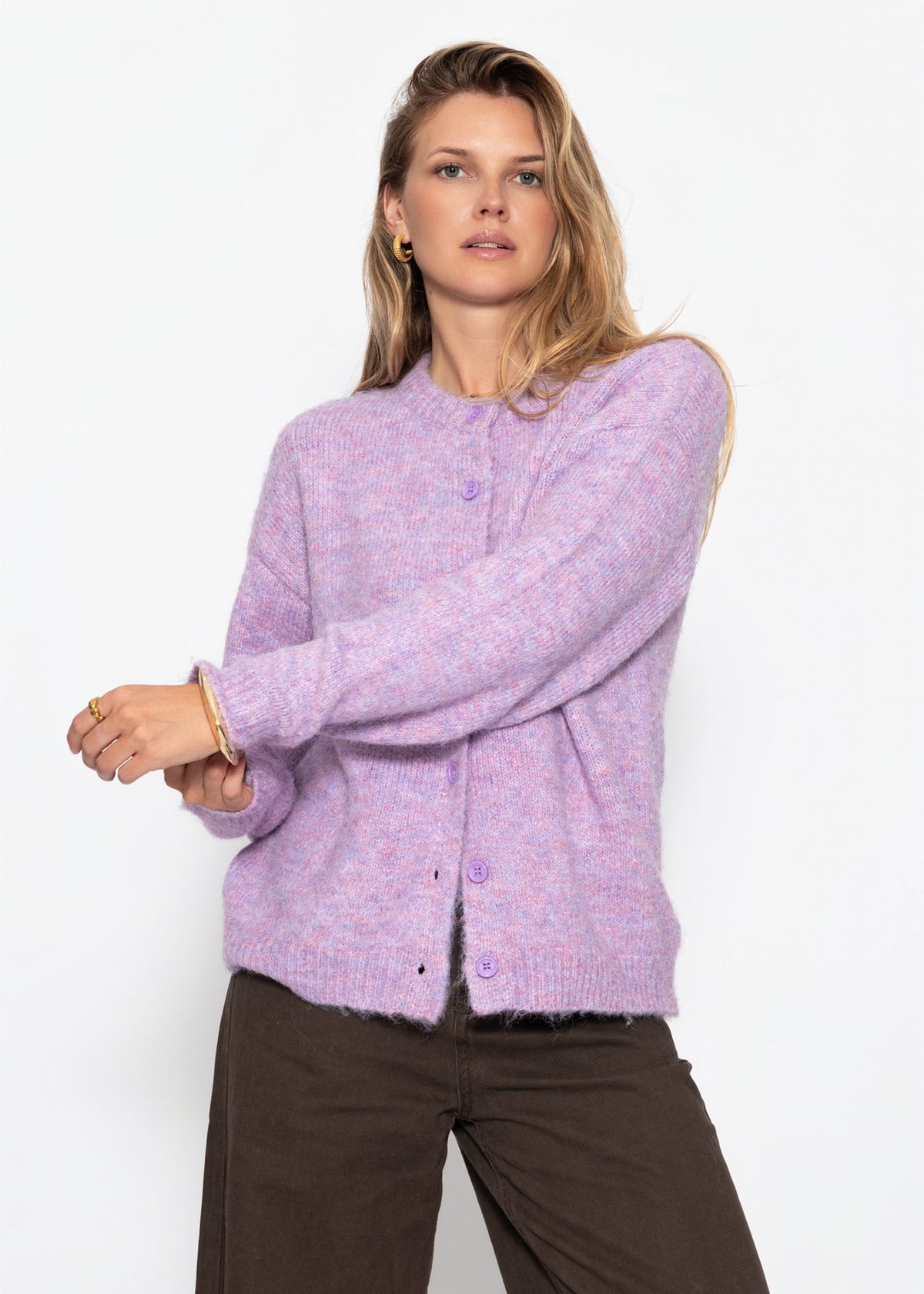Gilet à boutons - lilas