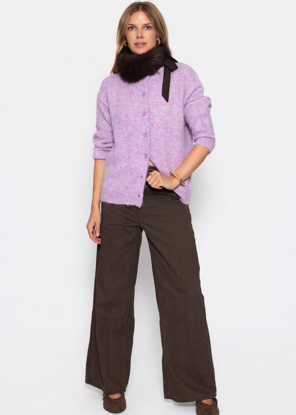 Gilet à boutons - lilas