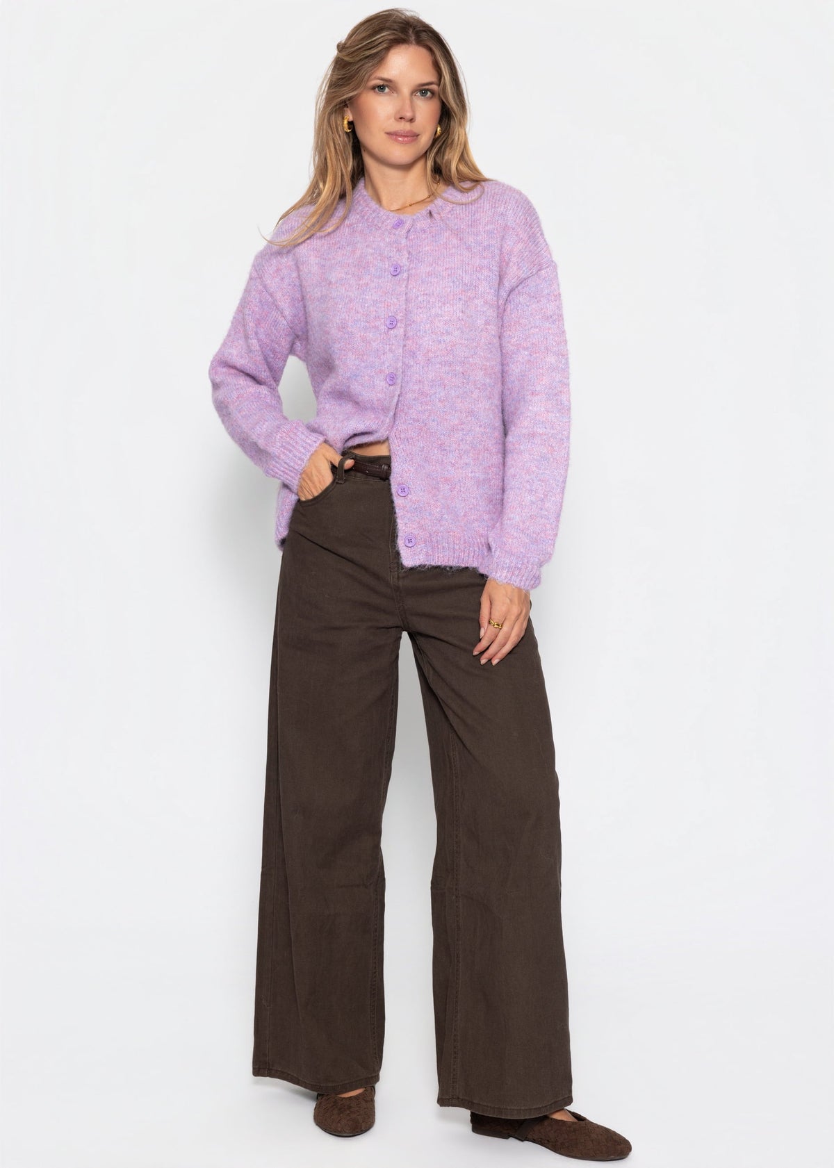 Gilet à boutons - lilas