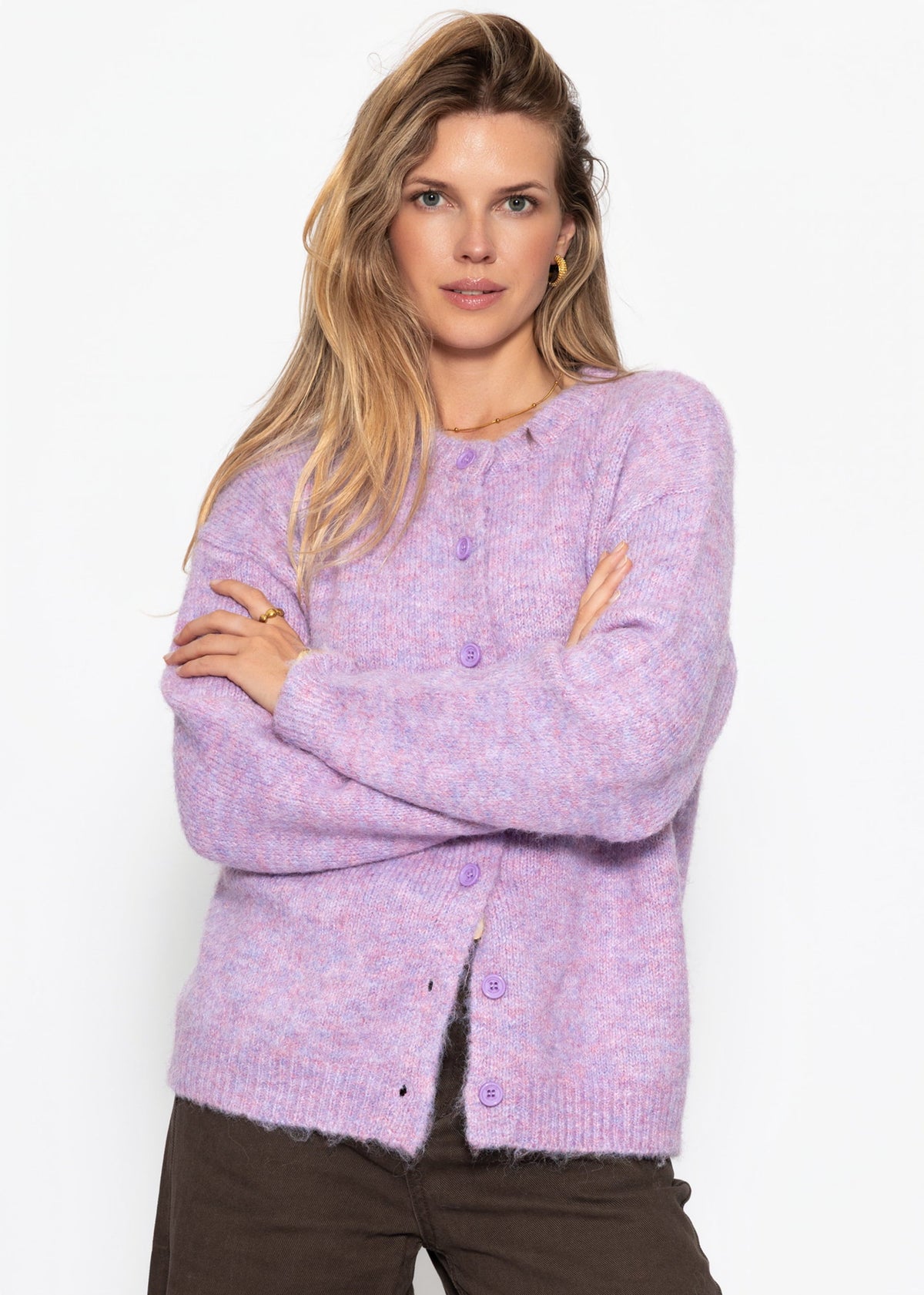 Gilet à boutons - lilas