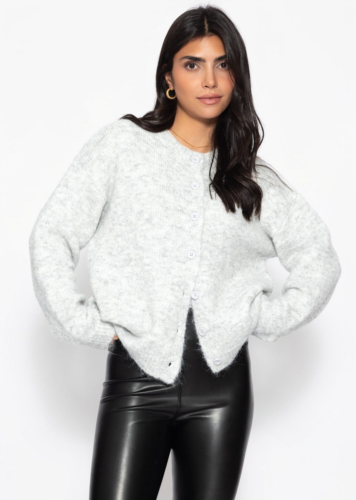 Gilet avec boutonnière - gris