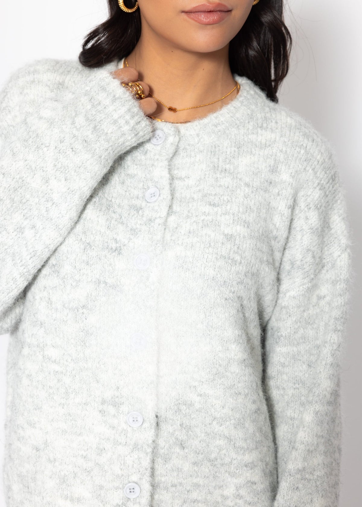 Gilet avec boutonnière - gris