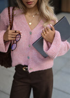 Gilet à manches évasées - vieux rose