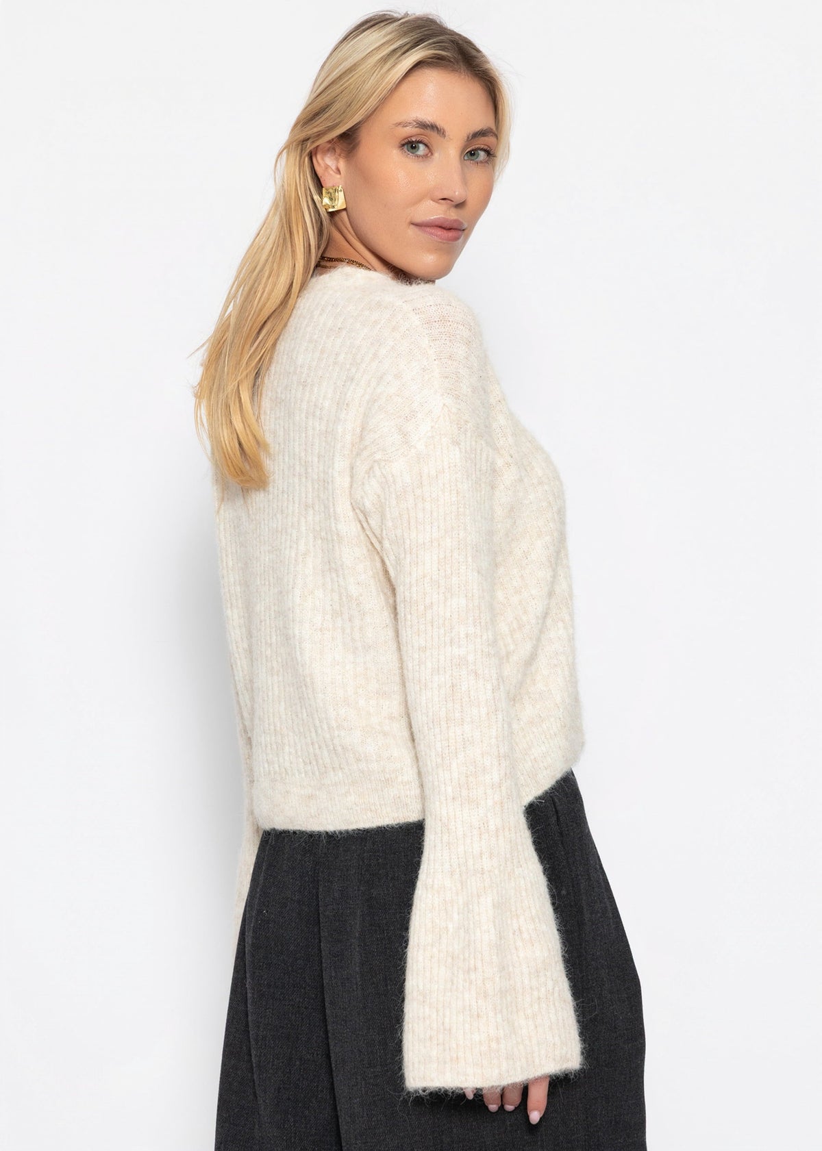 Gilet à manches évasées - beige