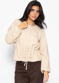 Gilet avec cordon de serrage ajustable - beige